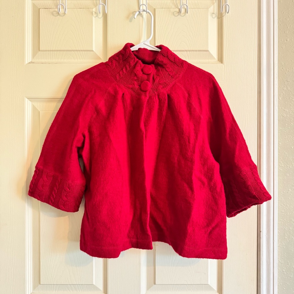 For Cynthia Vibrant Red Knit Sweater